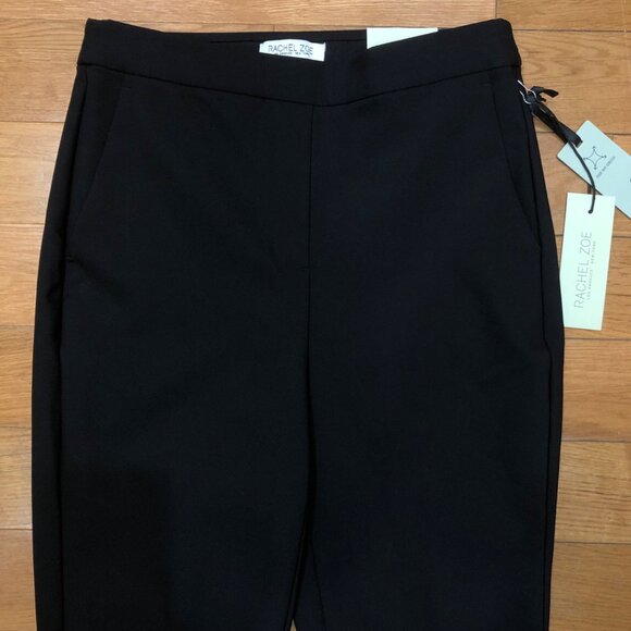 NWT Rachel Zoe 4-Way Stretch Hi Rise Slim Leg Pull On Black Pants Size 2 - Picture 3 of 5